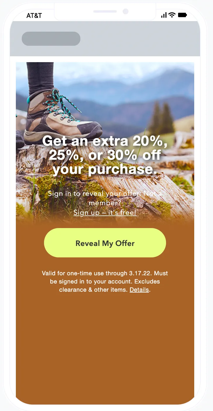 Drop Offer Screen
